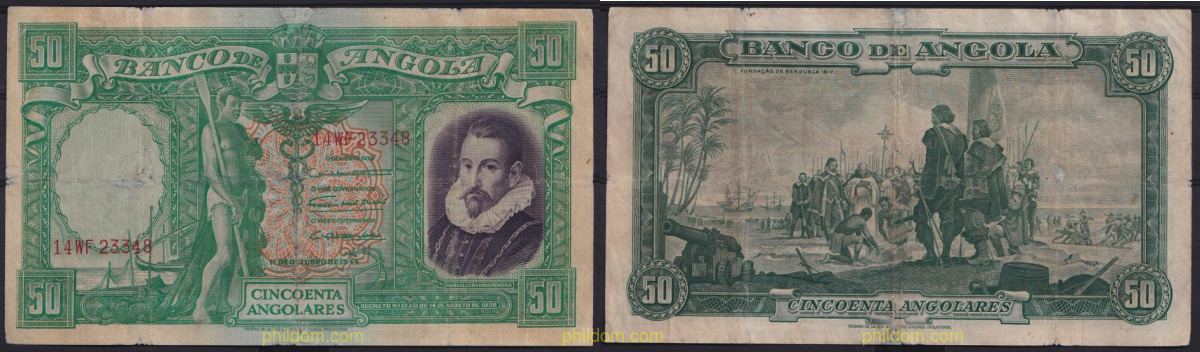 ANGOLA 50 ANGOLARES 1944