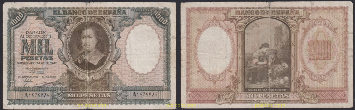 1000 Pesetas Bartolome Murillo