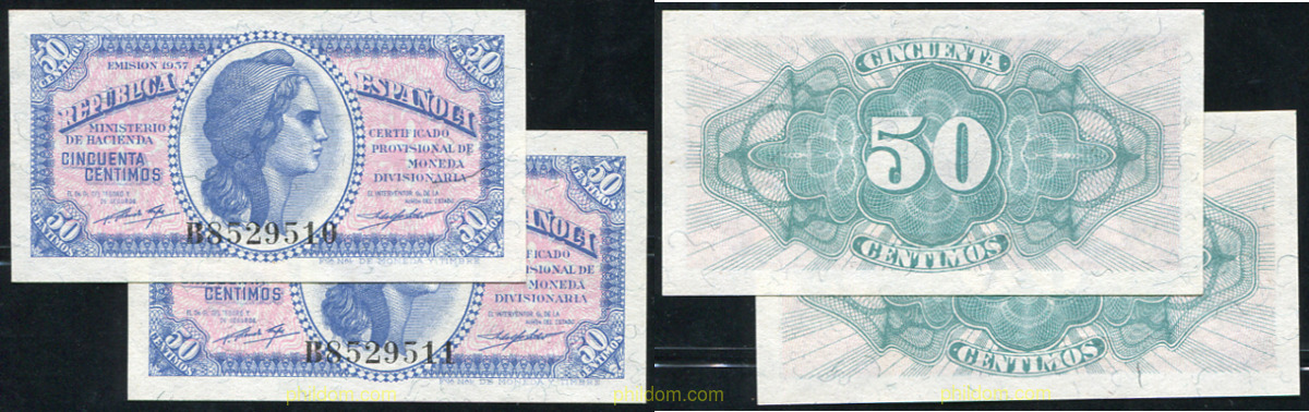 50 CENTIMOS 1937 REPUBLICA ESPAÑOLA PLANCHA