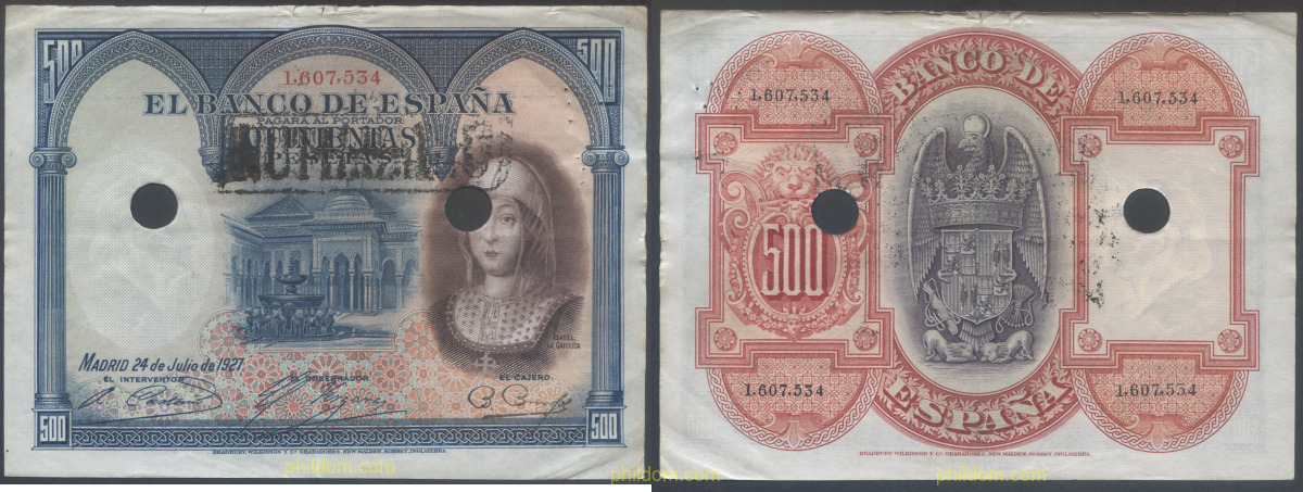 500 Pesetas Isabel la Católica 1927