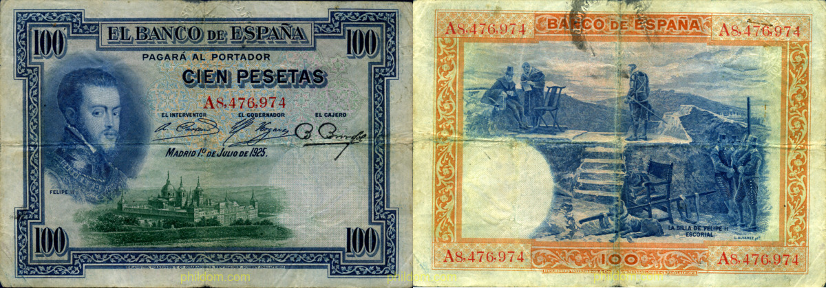 100 Pesetas Alfonso XIII 1 de julio de 1925