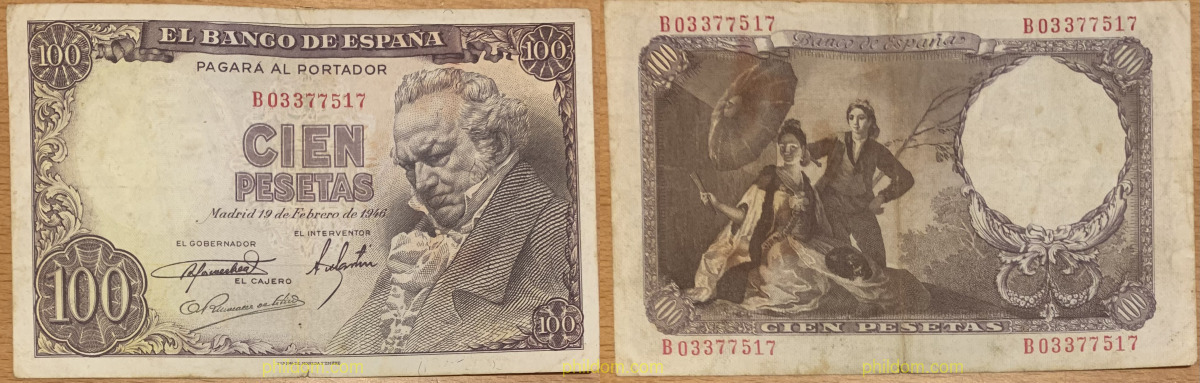 100 PESETAS 1946 GOYA