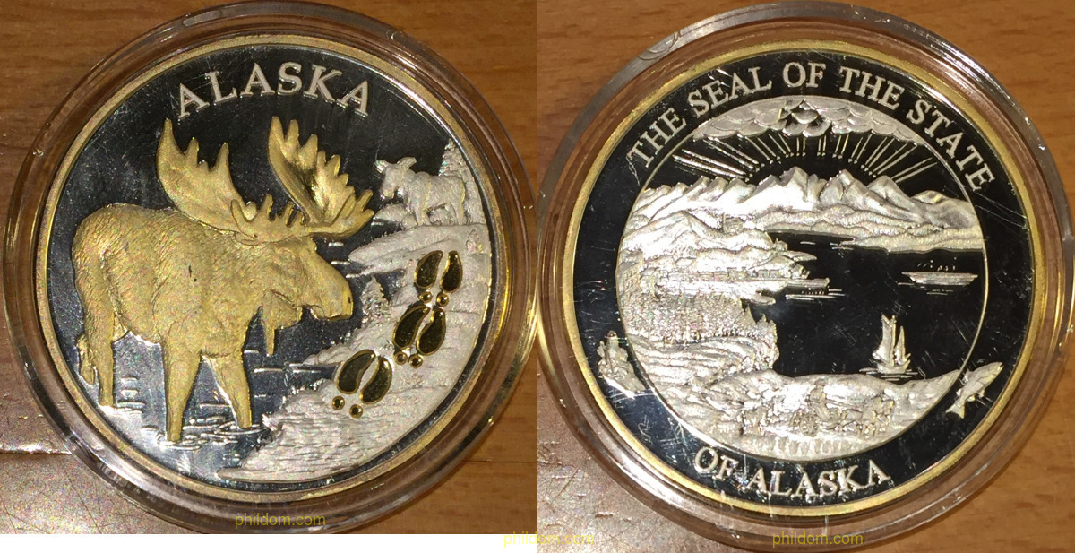 THE SEAL OF THE STATE OF ALASKA MOOSE ALCE