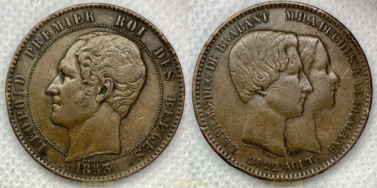 BELGICA 10 CENTIMES 1853 CENTIMOS