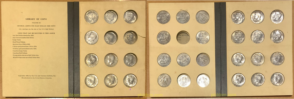 LOTE DE 35 MONEDAS HALF DOLLAR 1964-1966-1967-1968-1969-1971
