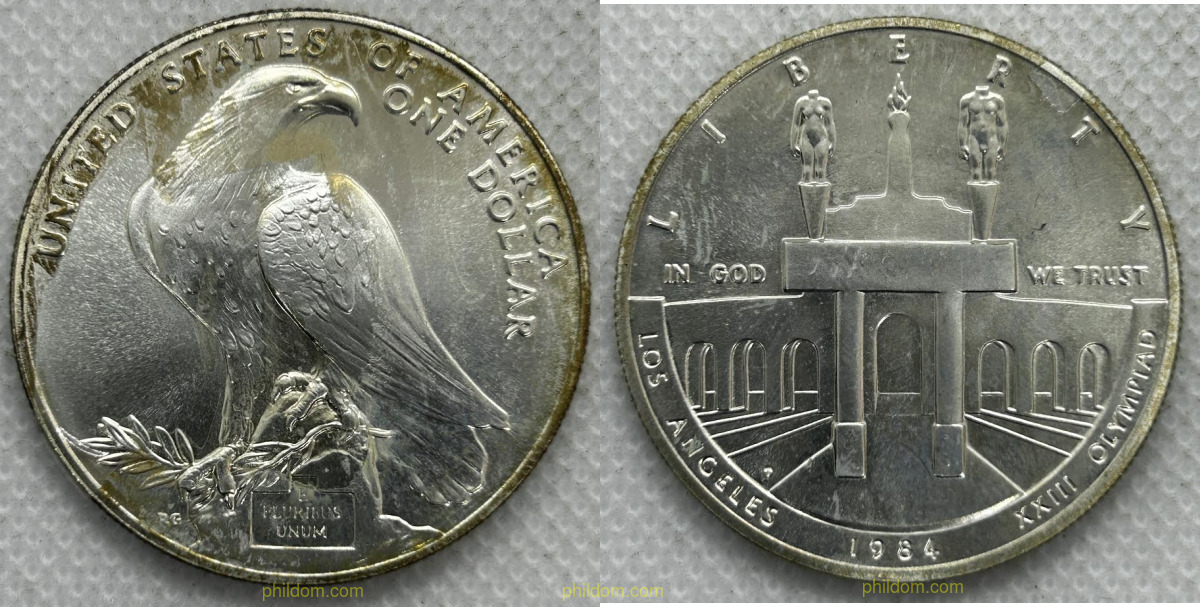 USA 1 DOLLAR J.O. DE LOS ANGELES 1984 PHILADELPHIE