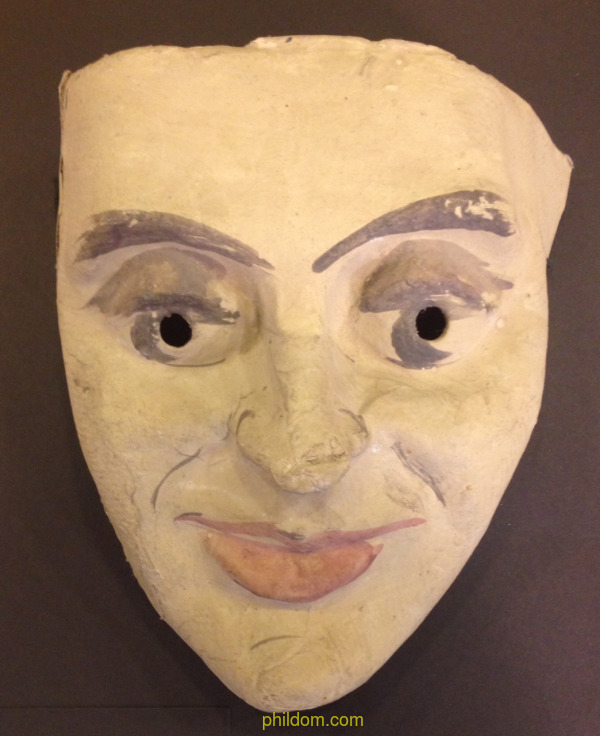 Mascara de papel. Creada por el artista AGUSTI PUIG. 1980