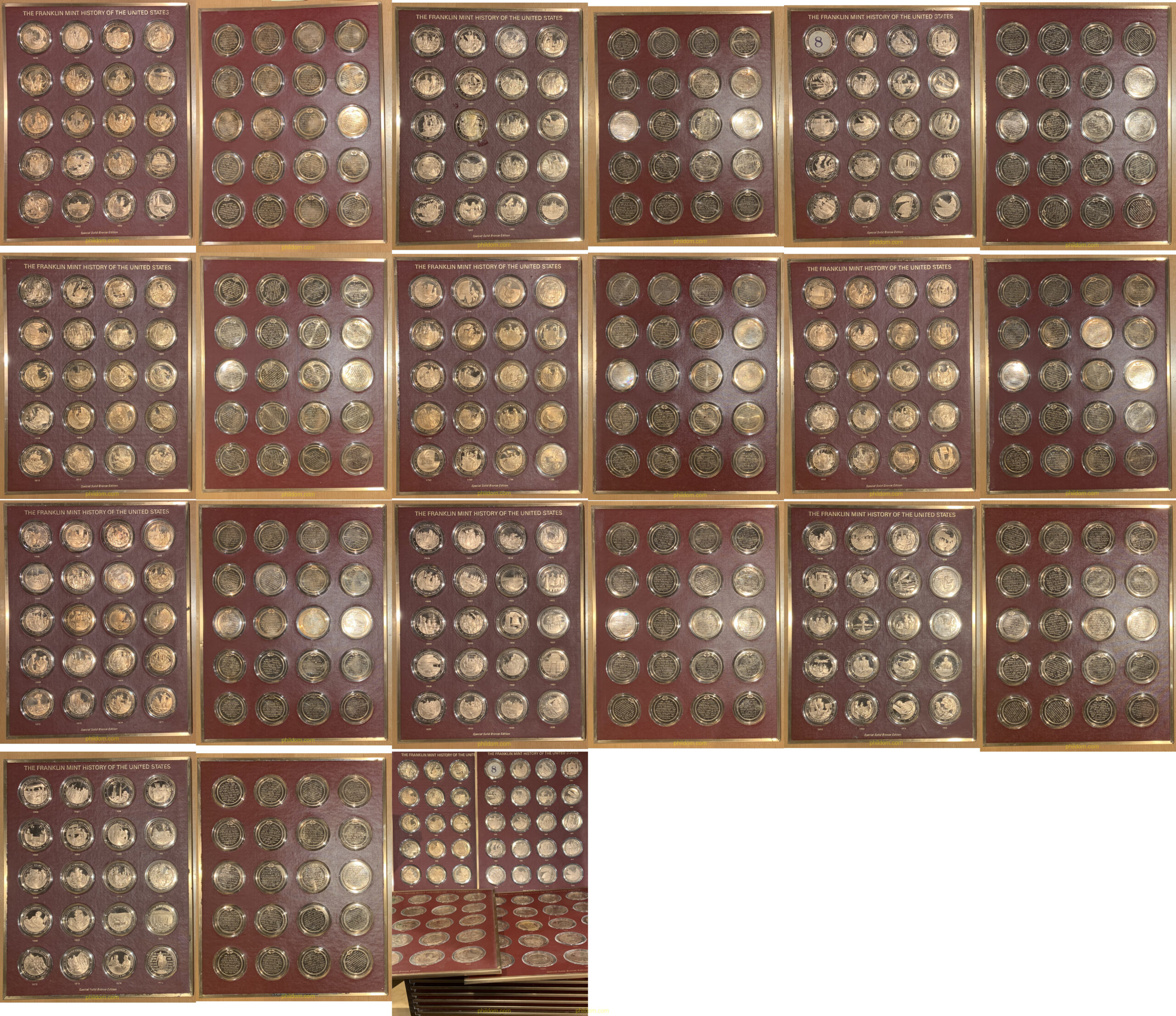 THE FRANKLIN MINT HISTORY OF THE UNITED STATES BRONZE EDITION 200 PROOF