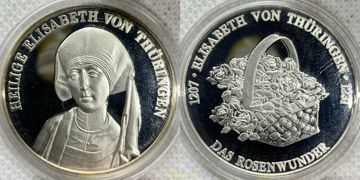 HEILIGE ELISABETH VON THÜRINGEN 1207 – 1231 DAS ROSENWUNDER MEDAL