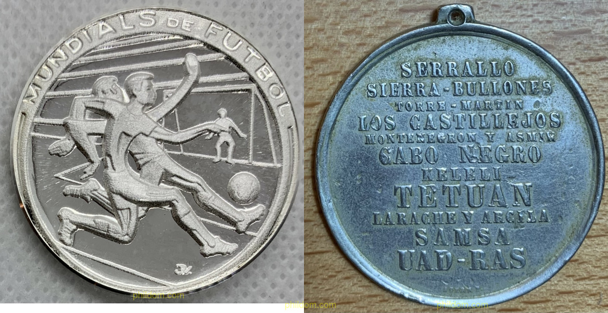 MEDALLA PLATA 1982 MUNDIAL FUTBOL