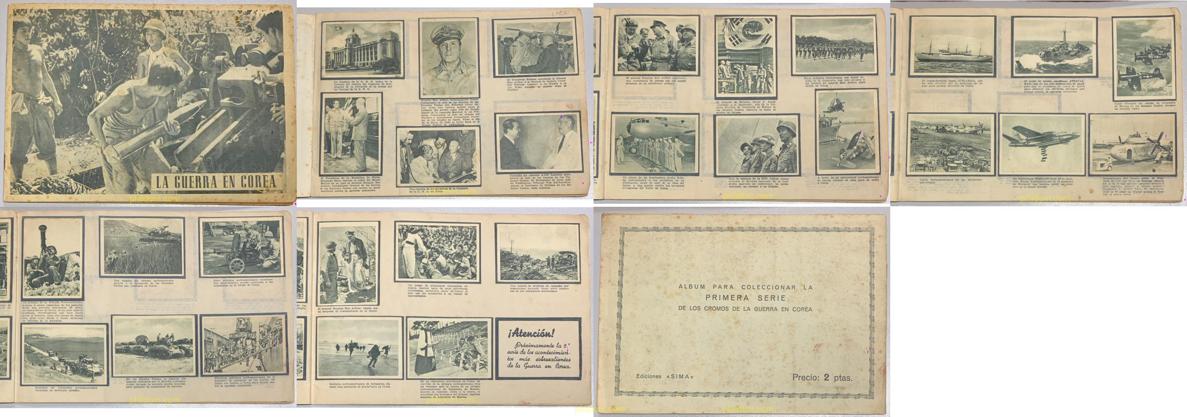 ALBUM CROMOS LA GUERRA EN COREA EDICIONES SIMA COMPLETO