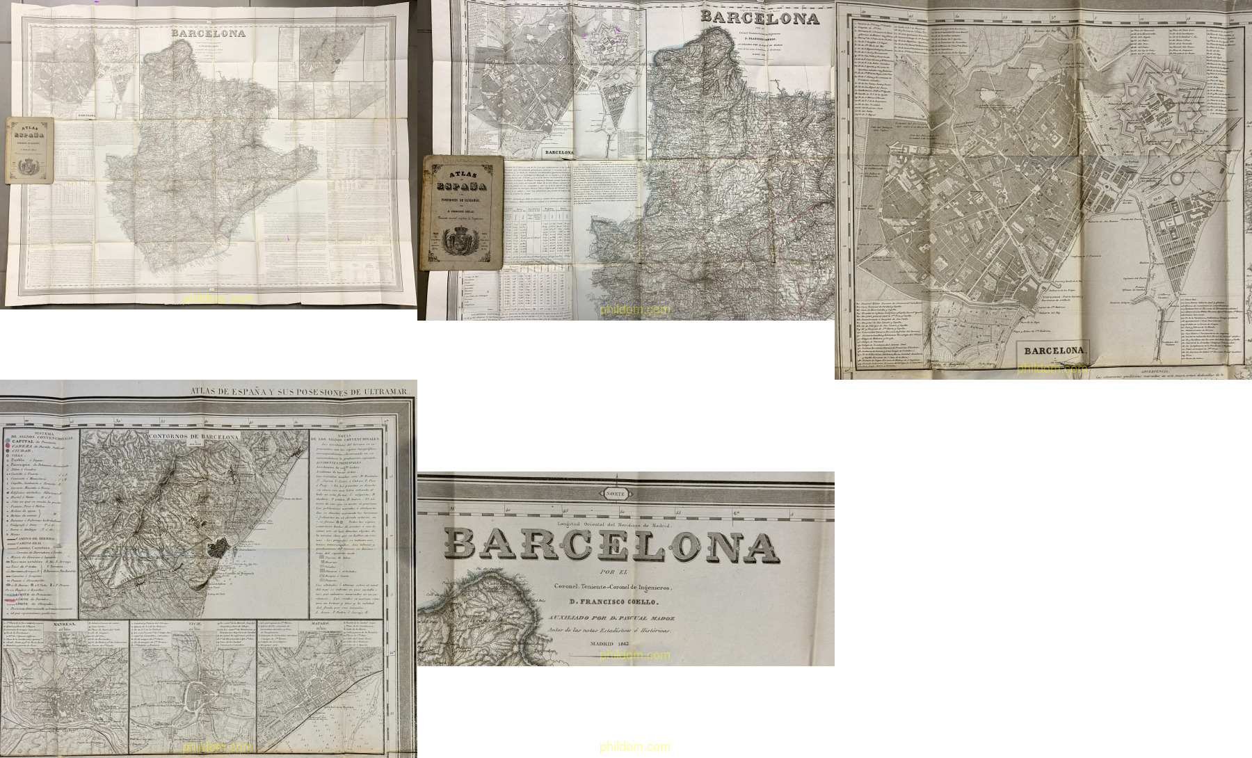 MAPA POSESIONES DE ULTRAMAR – BARCELONA – D.FRANCISCO COELLO