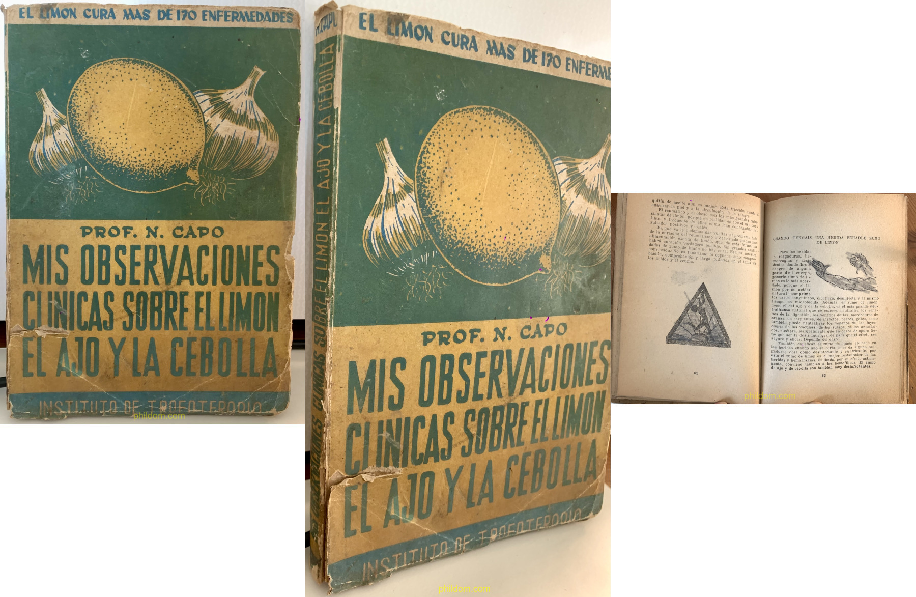 MIS OBSERVACIONES CLINICAS SOBRE EL LIMON, EL AJO Y LA CEBOLLA – Profesor N.Capo 1953
