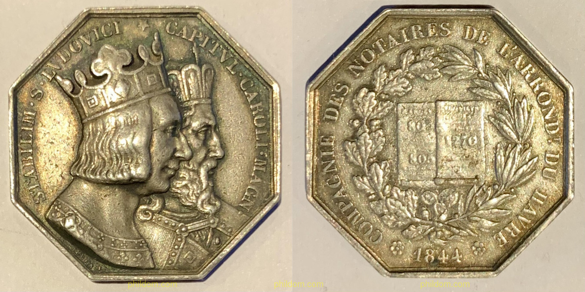 FRANCIA TOKEN NOTAIRES DE L’ARRONDISSEMENT DU GAVRE 1844 LOURSEL – PLATA