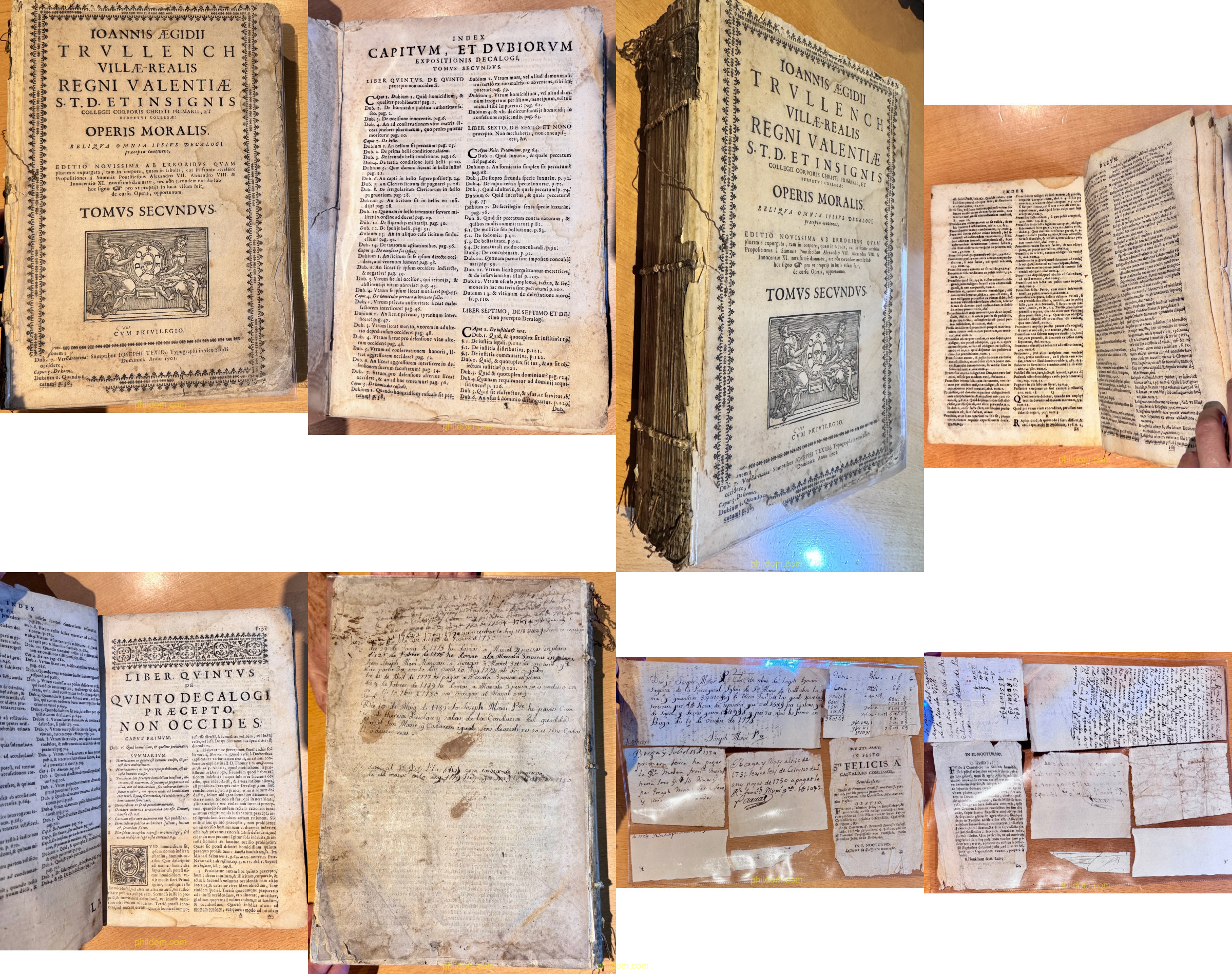 JOANNIS AEGIDIJ TRULLENCH 1701 – Villae-Realis Regni Valentiae 1701 OPERIS MORALIS TOMVS SECVNDVS